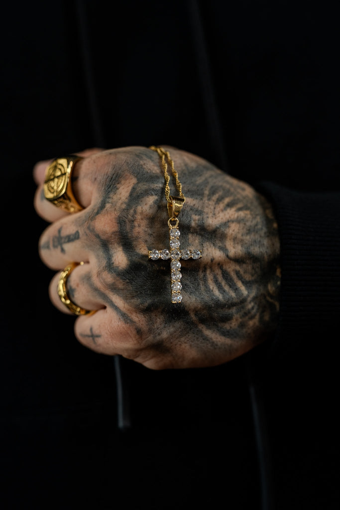 Cross Iced Out (Gold) - KAYF