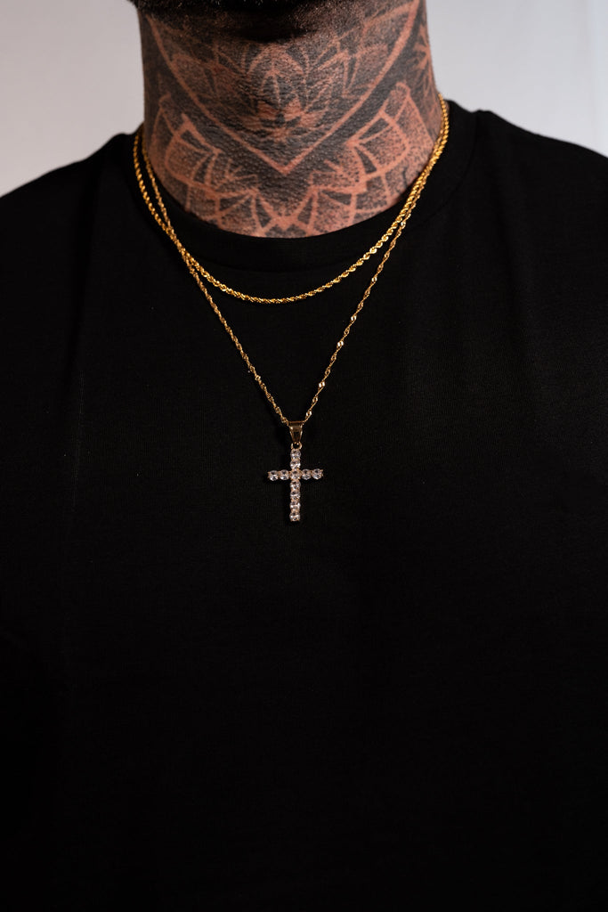 Cross Iced Out (Gold) - KAYF