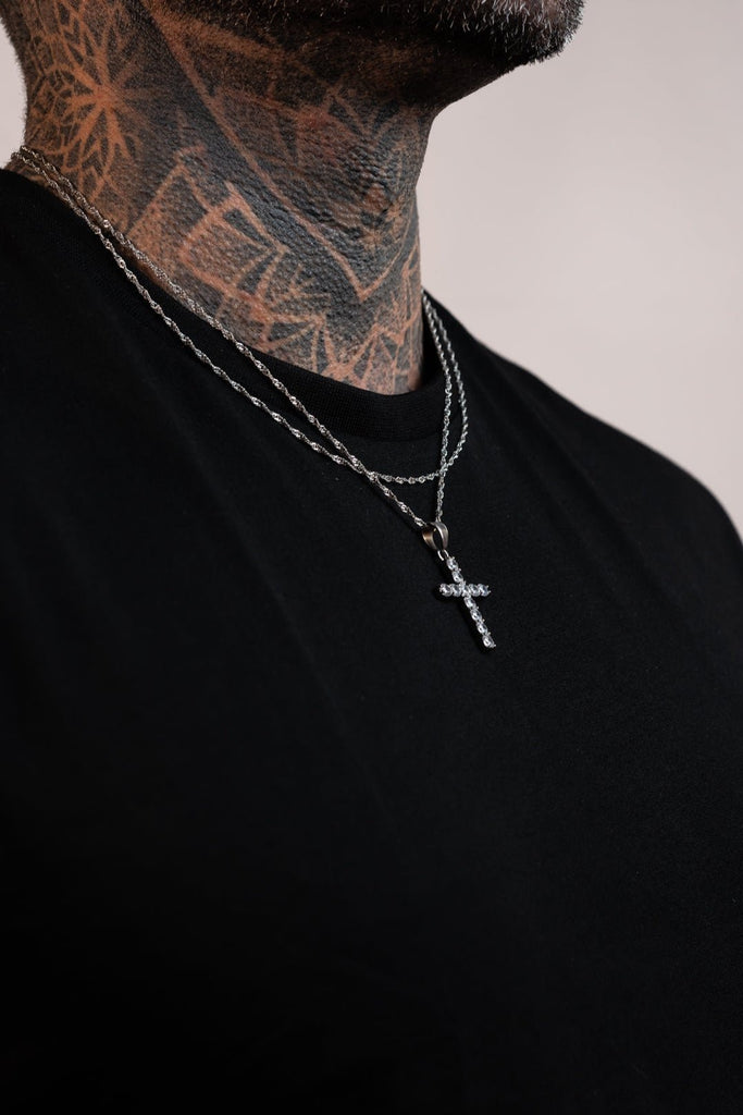 Cross Iced Out (Silver) - KAYF