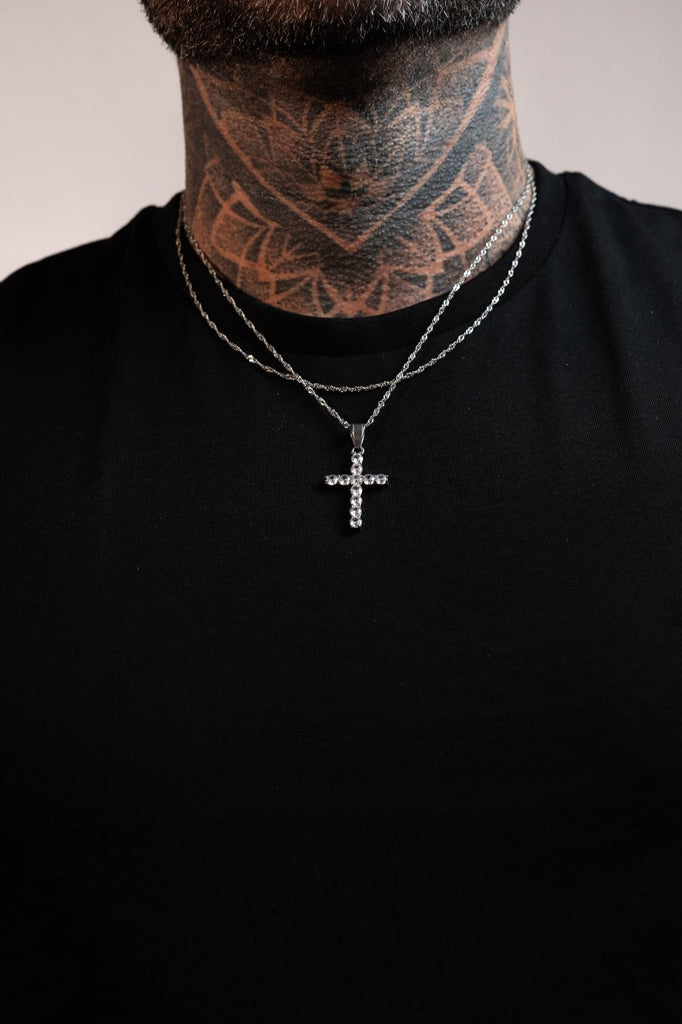 Cross Iced Out (Silver) - KAYF