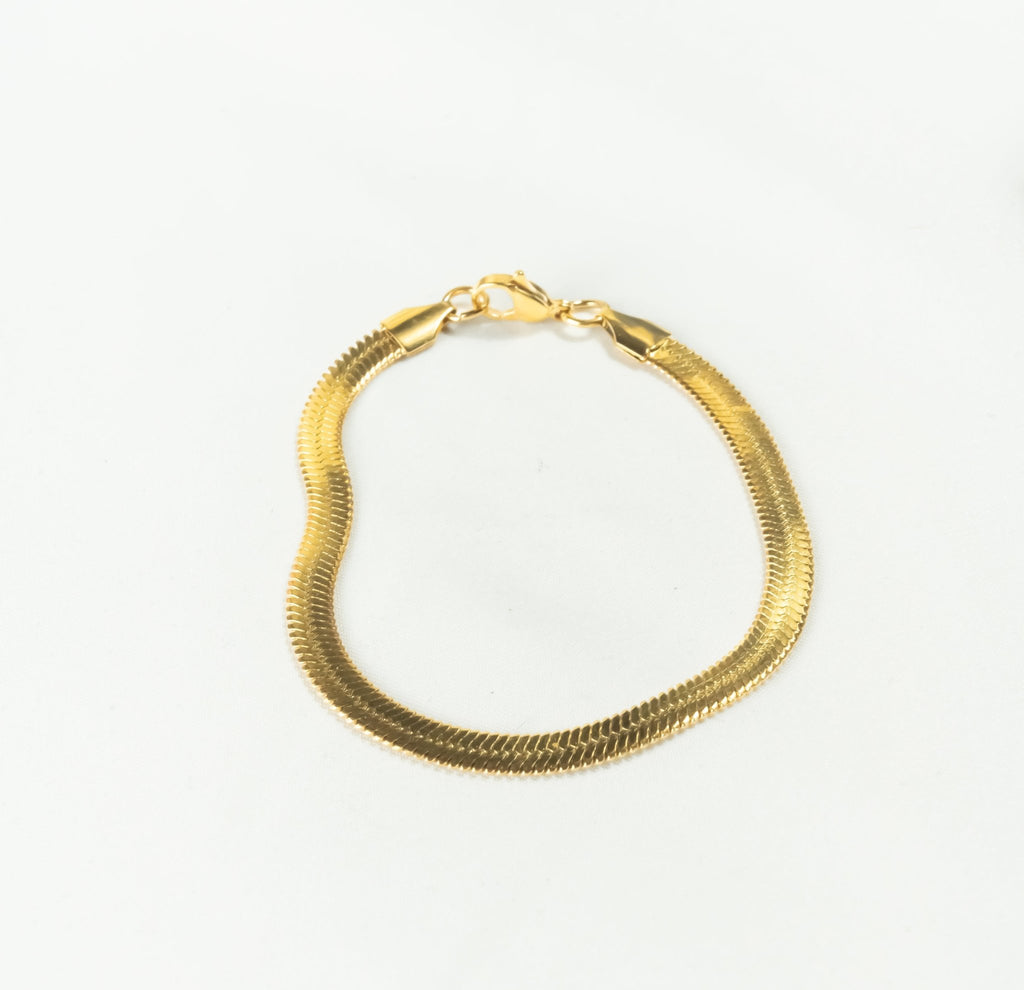 Heringbone Bracelet (Gold) - KAYF