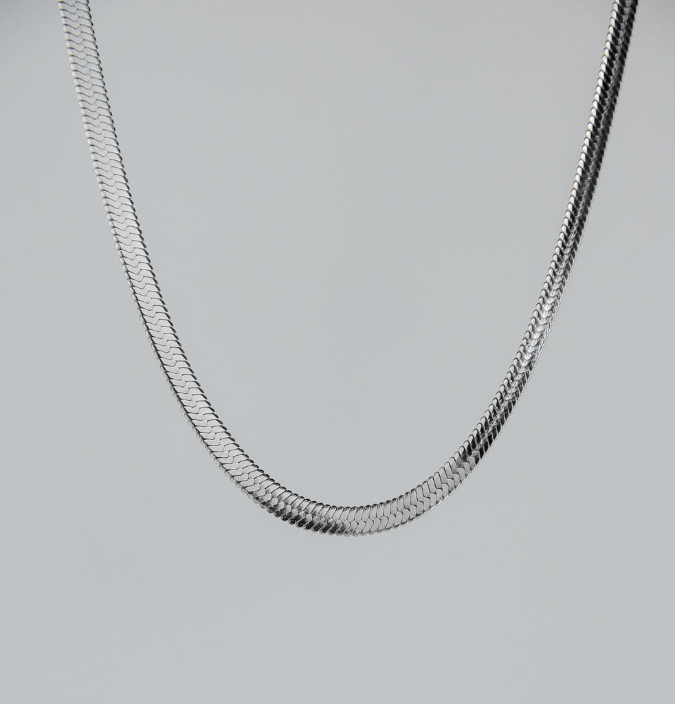 Heringbone Chain (Silver) - KAYF