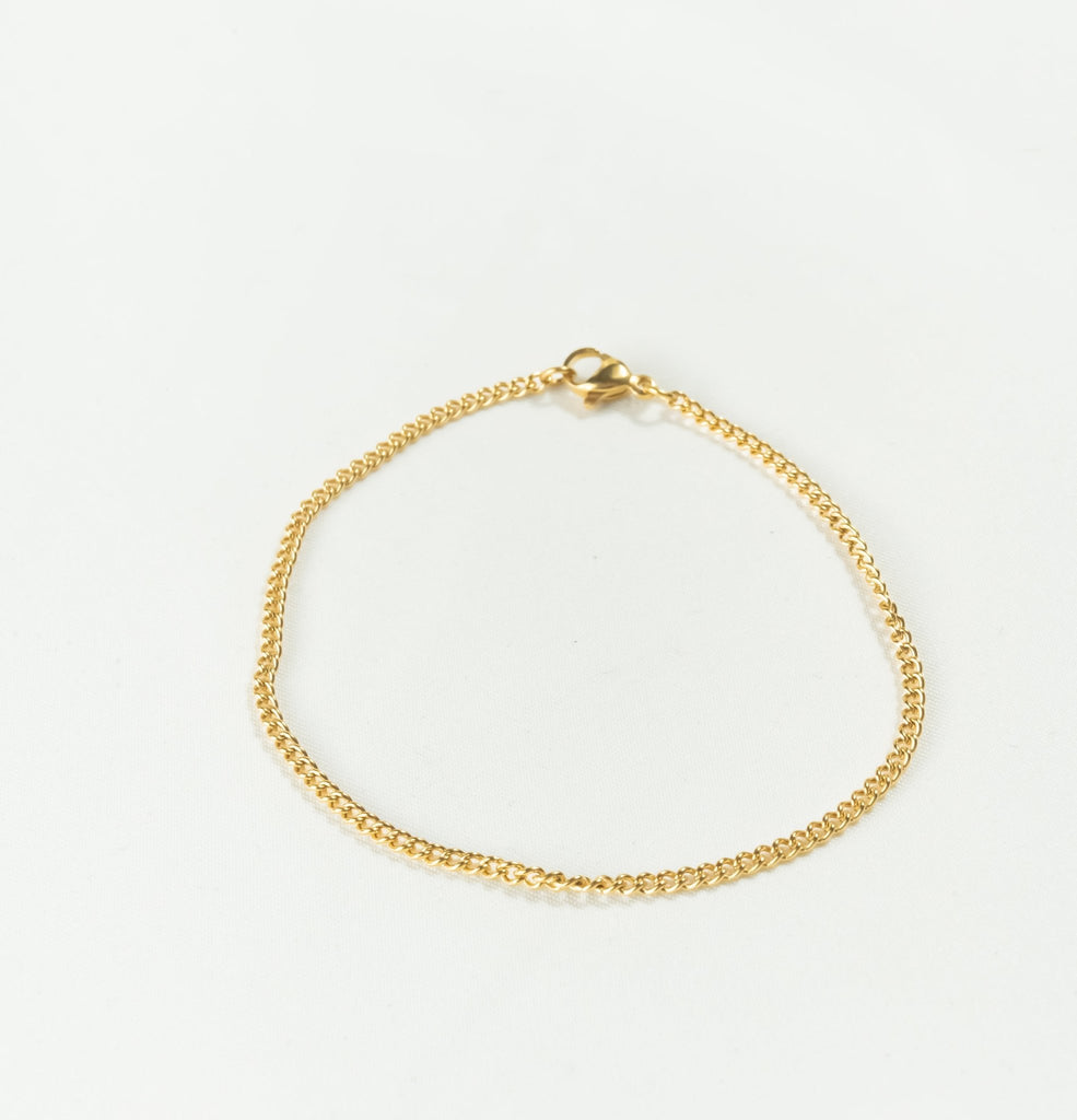 Micro Cuban Bracelet (Gold) - KAYF